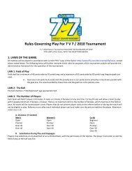 CAL SOUTH 7 on 7 SOCCER RULES - SCMAF