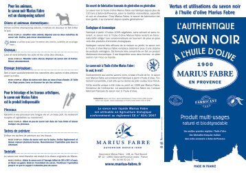 Conseils d'utilisation du savon noir Marius Fabre