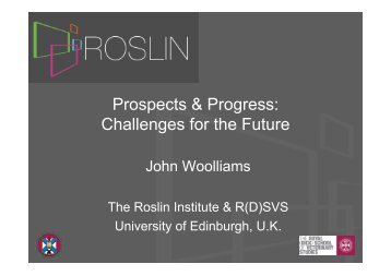 Woolliams, John - The Roslin Institute - University of Edinburgh
