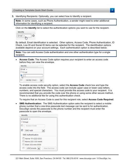 Creating a Template quick start guide - DocuSign