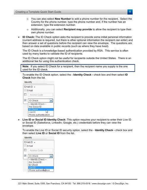 Creating a Template quick start guide - DocuSign