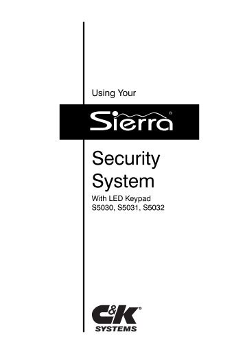 Sierra LED Keypad - AAA Alarms