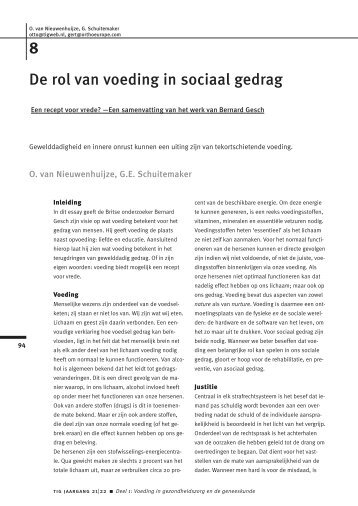 De rol van voeding in sociaal gedrag 8