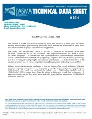 TDS 154 DASMA Steel Gauge Chart - Dasma.com