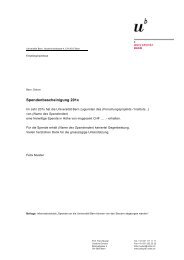 Vorlage Spendenbescheinigung - Finanzabteilung - Universität Bern