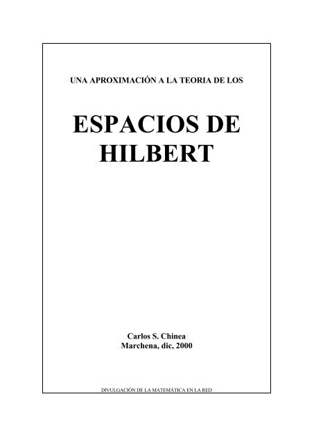 ESPACIOS DE HILBERT Casanchi