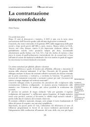 La contrattazione interconfederale