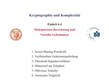 Kryptographie und KomplexitÂ¨at
