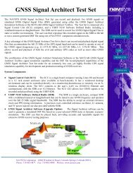 GNSS Signal Architect Test Set - NAVSYS Corporation