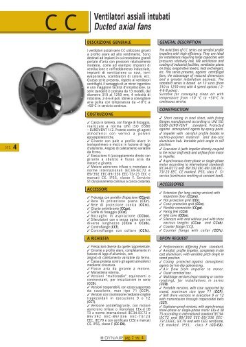 C C Ventilatori assiali intubati Ducted axial fans