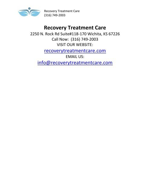 Recovery Treatment Care - alcohol rehab centers in Wichita