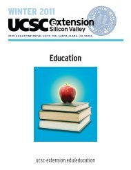 Education - UCSC Extension Silicon Valley