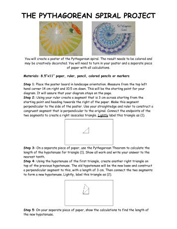 The Pythagorean Spiral Project