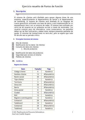 Caso Práctico de Puntos de Función