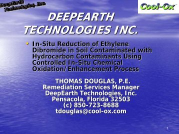 DEEPEARTH TECHNOLOGIES INC. - IPEC