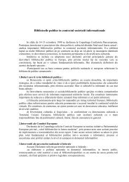 Bibliotecile publice in contextul societatii informationale/ Octavian ...