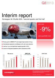 Interim Report Q2 - Norwegian