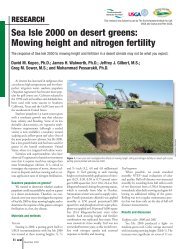 Sea Isle 2000 on desert greens: Mowing height and ... - GCSAA