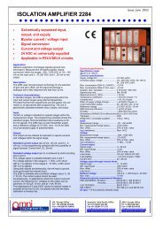 ISOLATION AMPLIFIER 2284 - Omni Instruments