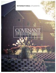 INTERNATIONAL STUDENTS - Covenant Theological Seminary