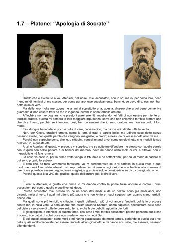 1.07 - Platone - Apologia di Socrate