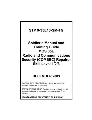 STP 9-35E13-SM-TG Soldier's Manual and Training Guide ... - AskTOP