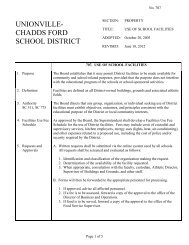 Policy 707 - Building Use - Unionville-Chadds Ford School District