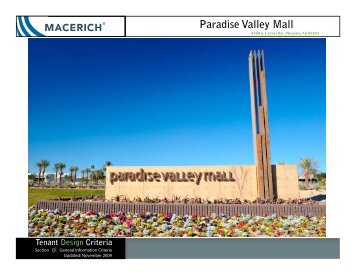 Paradise Valley Mall General Information Criteria - Macerich