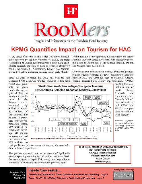 KPMG Quantifies Impact on Tourism  for HAC - Hotel Association of ...