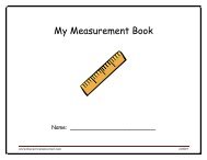 My Measurement Book - The Curriculum Corner