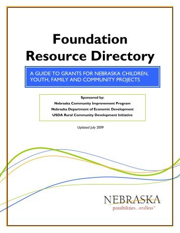 Foundation Resource Directory 2009 - Nebraska Department of ...