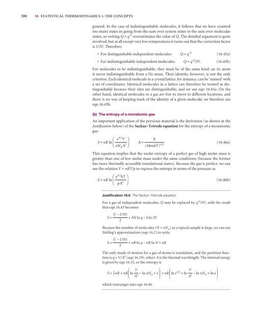 Statistical thermodynamics 1: the concepts - W.H. Freeman