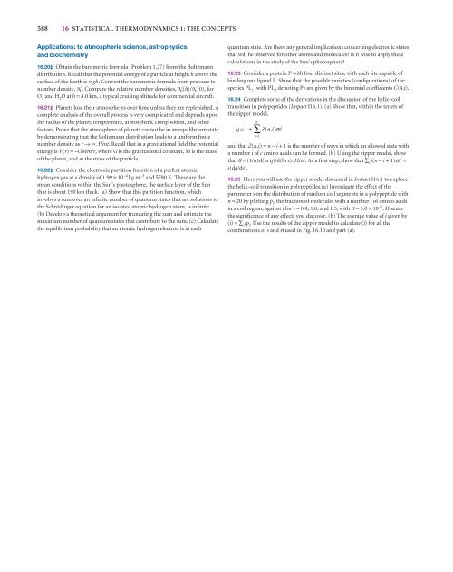 Statistical thermodynamics 1: the concepts - W.H. Freeman