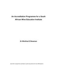 An Accreditation Programme for a South African Wine Education ...