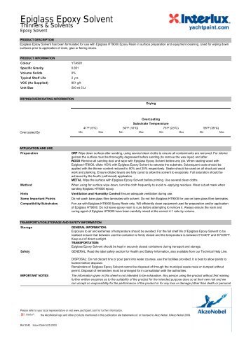 Epiglass Epoxy Solvent - Yachtpaint.com