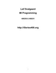 Leif Svalgaard MI Programming - Leif and Vera Svalgaard's