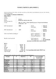 LIST OF SHIP PARTICULARS - Ship Biz Center