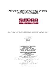 ATEX Instruction Manual - Sierra Instruments