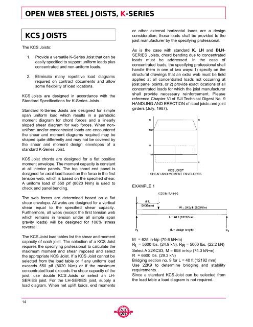 Vulcraft Steel Joists and Joist Girders Catalog - Sites at Lafayette