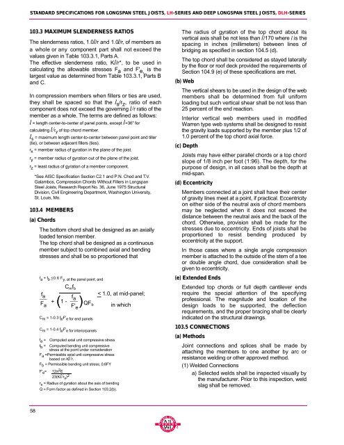 Vulcraft Steel Joists and Joist Girders Catalog - Sites at Lafayette