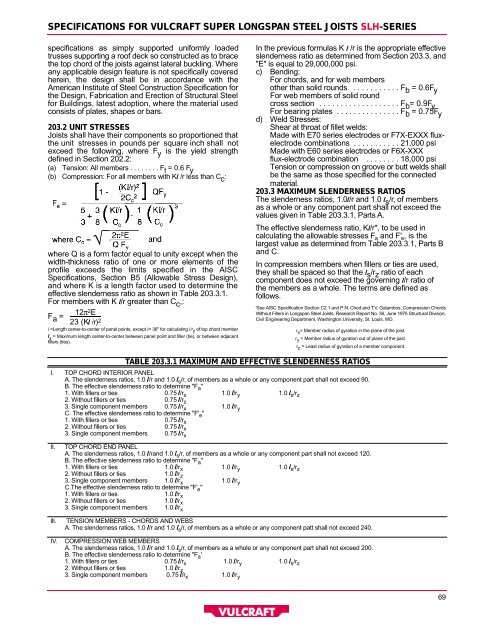 Vulcraft Steel Joists and Joist Girders Catalog - Sites at Lafayette