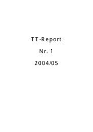 TT-Report Nr. 1 2004/05 - Vorarlberger Tischtennisverband