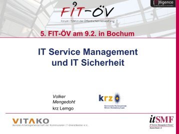 Praxisprojekt: ITSM und IT-Sicherheit - FIT-Ã¶V