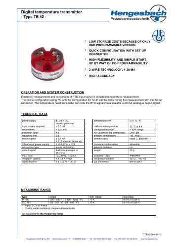 Data sheet - Hengesbach GmbH & Co. KG