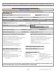 Special Education School Age Referral Tracking APSCN Data Form
