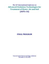 Advanced Oxidation Technologies for Treatment of Water, Air and ...