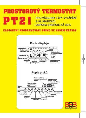 ProstorovÃ½ termostat PT21 - Elektrobock