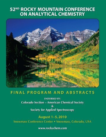 52nd Rocky Mountain Conference on Analytical Chemistry