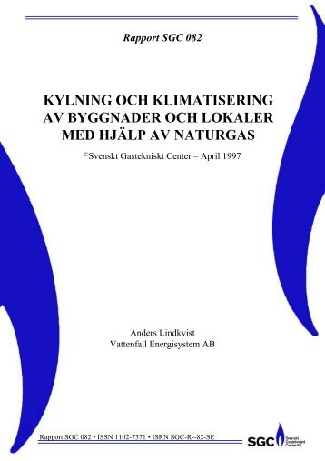 kylning och klimatisering av byggnader och lokaler med hjÃƒÂ¤lp ... - SGC