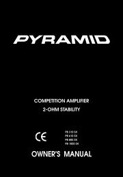 owner's manual - Pyramid Car Audio